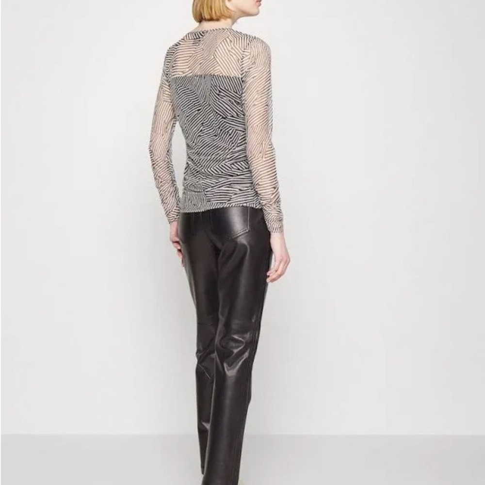 DKNY Mesh Ruched Top - Picture 8 of 9